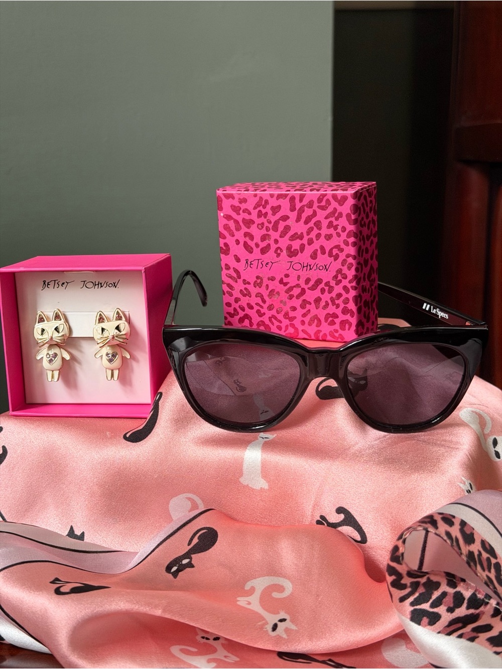 “Cool Kitty” Accessory Bundle - Betsy Johnson, La Specs, & Silky Silks - NWT